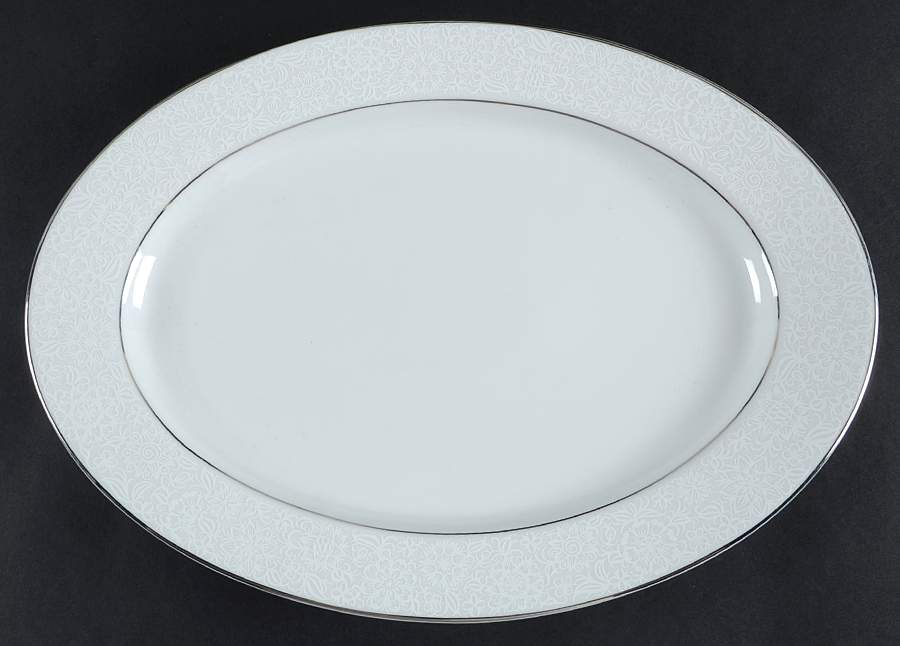 White Lace 14" Oval Serving Platter by Heinrich - H&C-1
