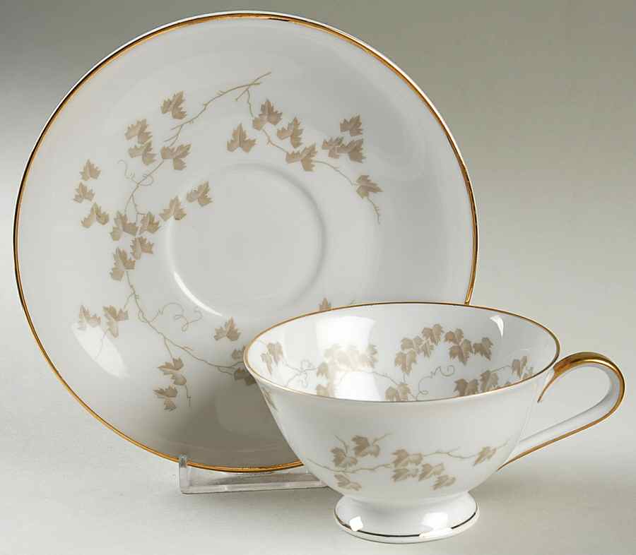 Windblown Footed Cup & Saucer Set by Heinrich - H&C-1