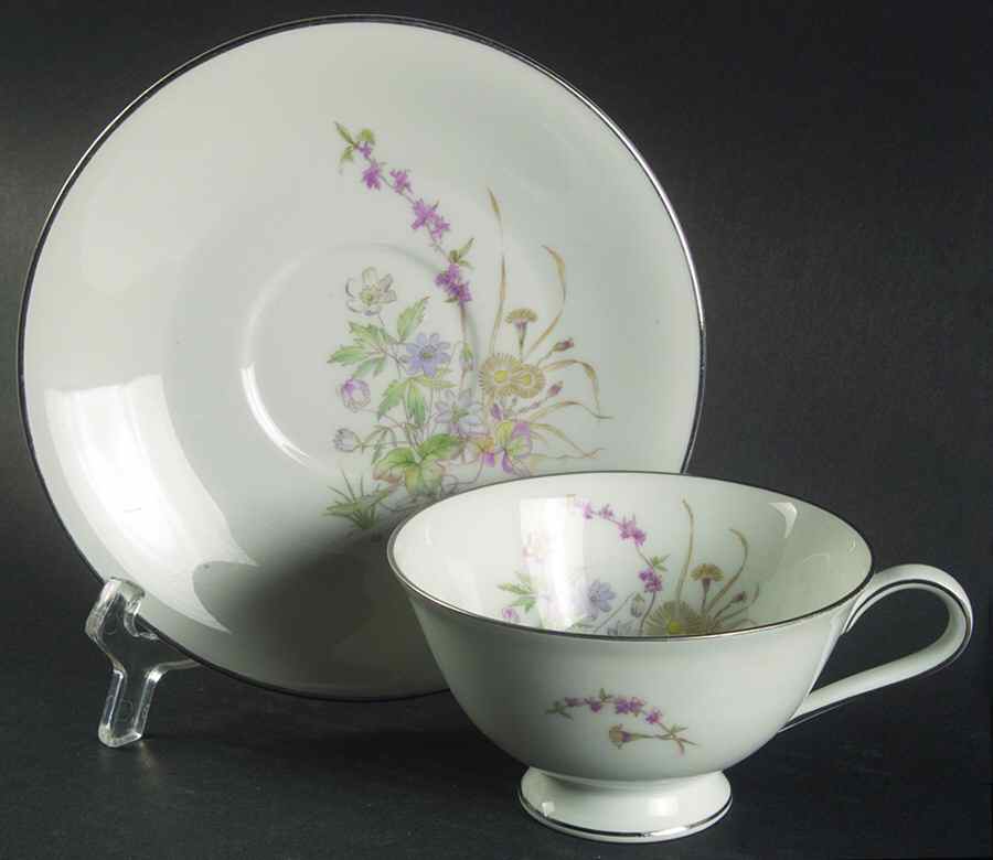 Wood Sprite Footed Cup & Saucer Set by Heinrich - H&C-1