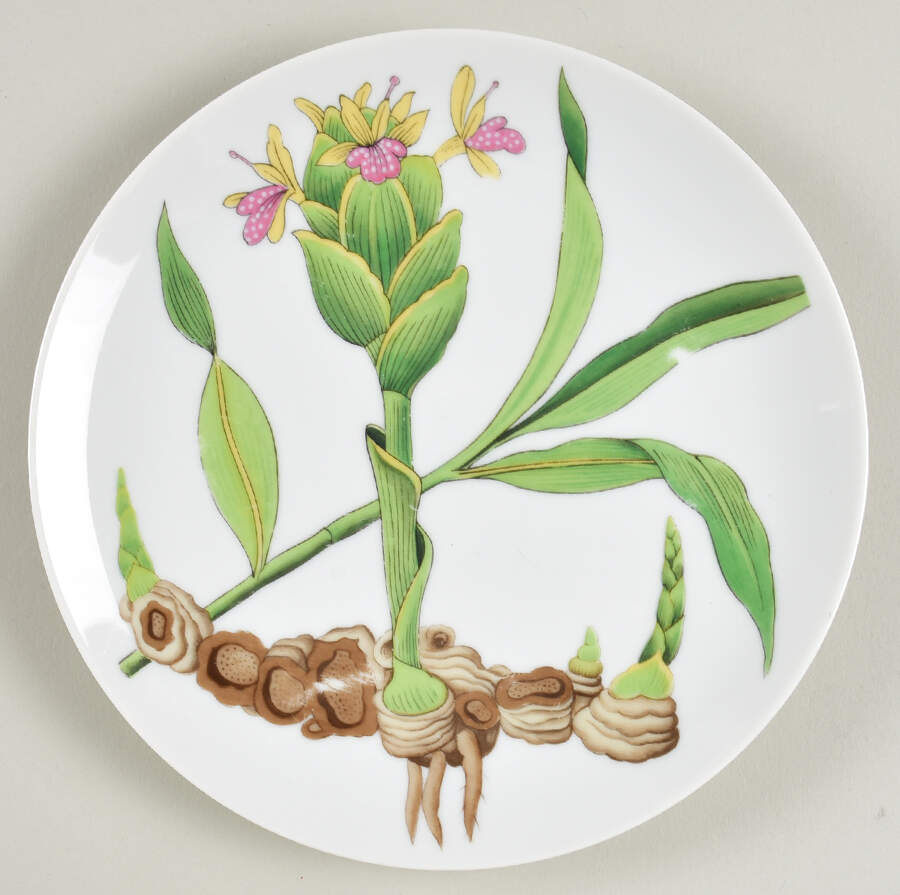Botanical Herb Seed Salad Plate by Horchow-1