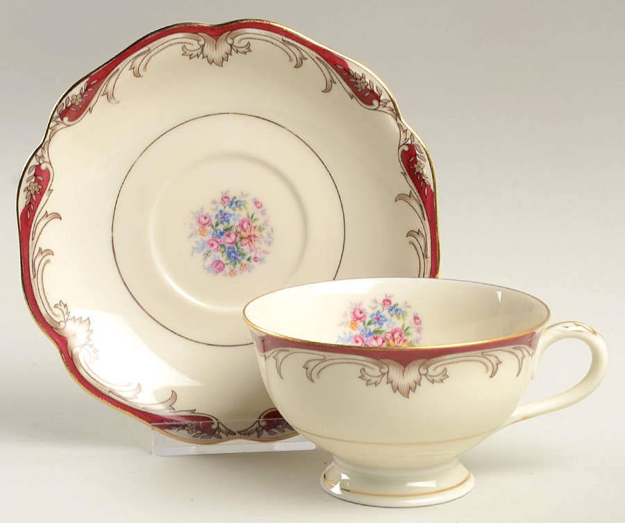 Clementine Footed Cup & Saucer Set by Haas-Czjzek Coronado-1