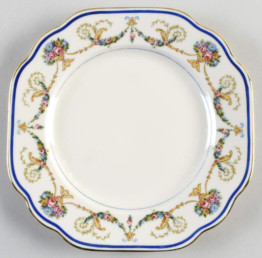 La Boheme Blue Square Salad Plate by Haas-Czjzek Coronado-1