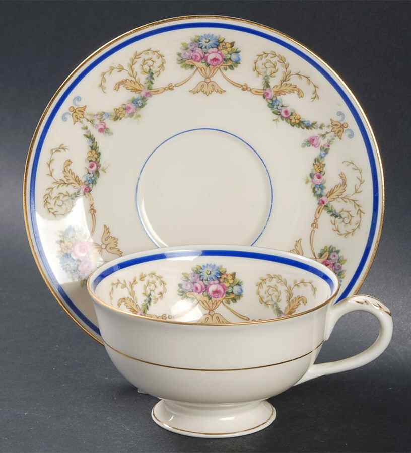 La Boheme Blue Footed Cup & Saucer Set by Haas-Czjzek Coronado-1