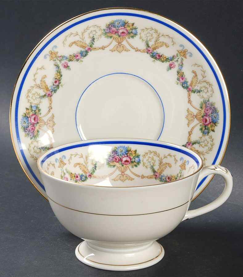 La Boheme Blue Oversized Cup & Saucer Set by Haas-Czjzek Coronado-1