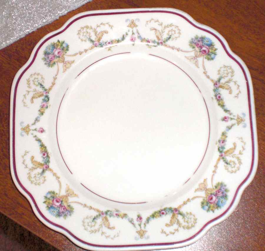 La Boheme Maroon Square Salad Plate by Haas-Czjzek Coronado-1