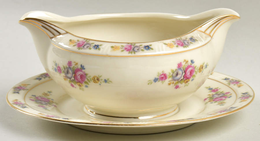 Maytime Gravy Boat with Attached Underplate by Haas-Czjzek Coronado-1