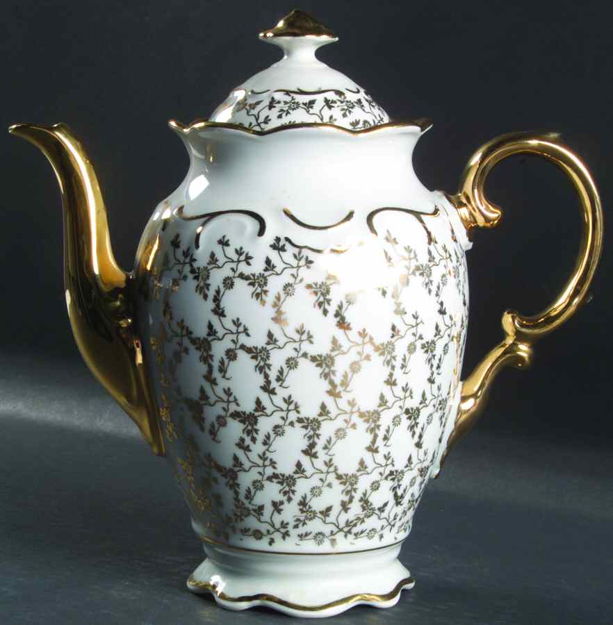 Baroque Style Coffee Pot & Lid by House Dresden-1