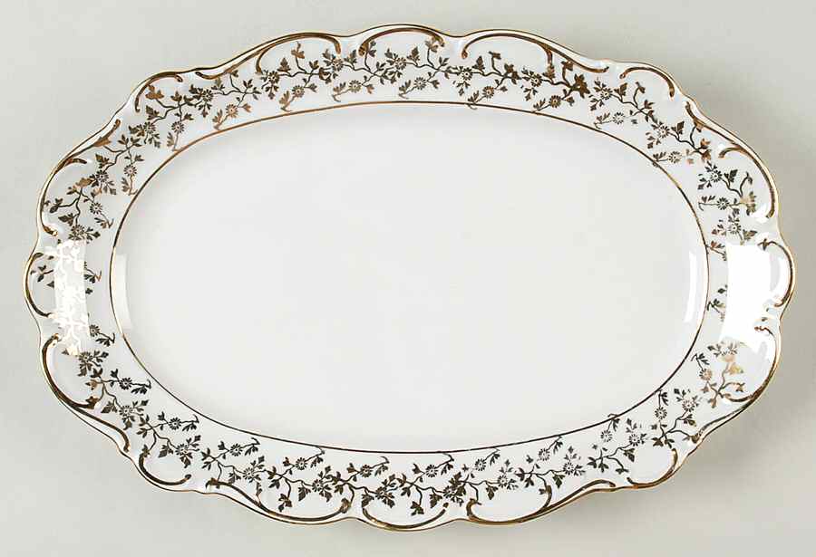 Baroque Style 12" Oval Serving Platter by House Dresden-1