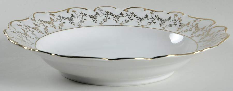 Baroque Style Large Rim Soup Bowl by House Dresden-1