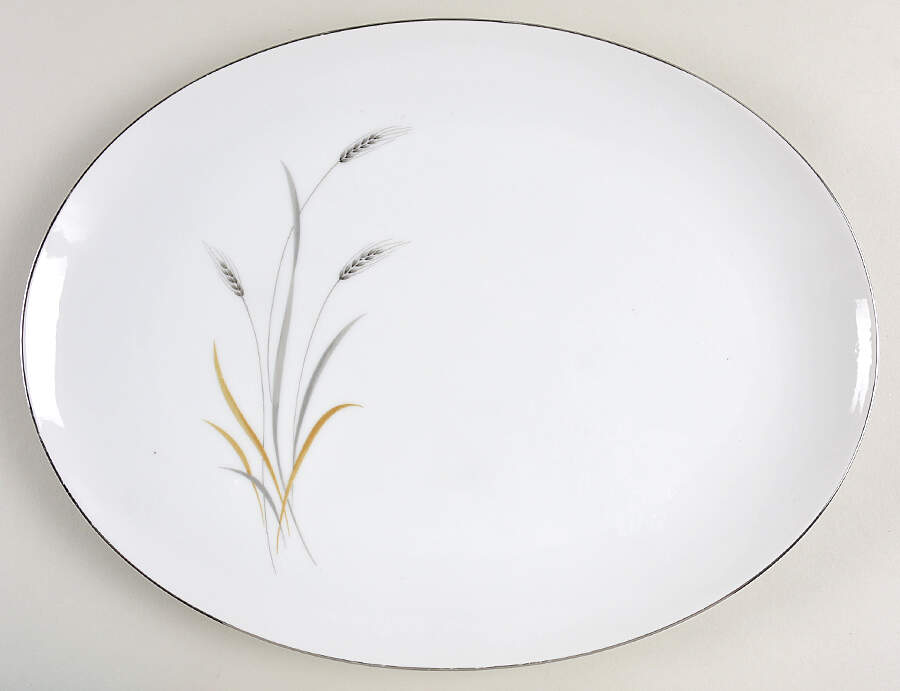 Golden Grain 14" Oval Serving Platter by Heritage China-1