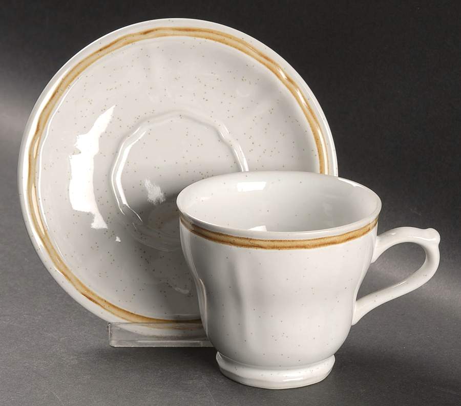 Heritage Footed Cup & Saucer Set by Hearthside-1