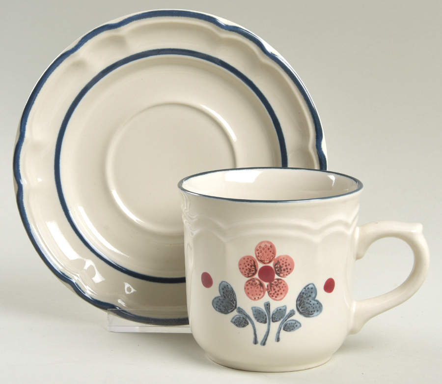 Brambleberry Flat Cup & Saucer Set by Hearthside-1