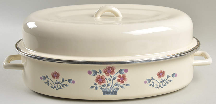 Brambleberry Oval Covered Metal Roaster by Hearthside-1