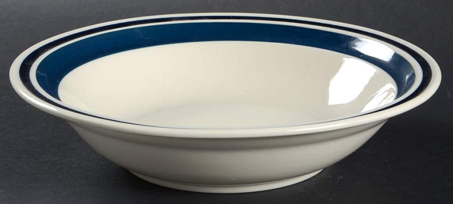 Estate Blue Navy Rim Soup Bowl by Hearthside-1