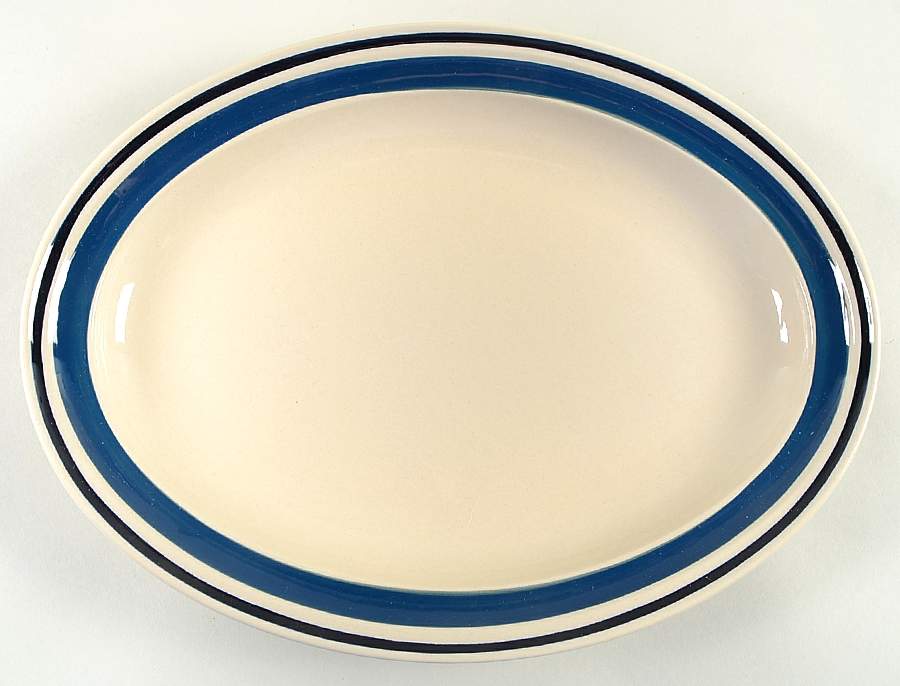 Estate Blue Navy 12" Oval Serving Platter by Hearthside-1