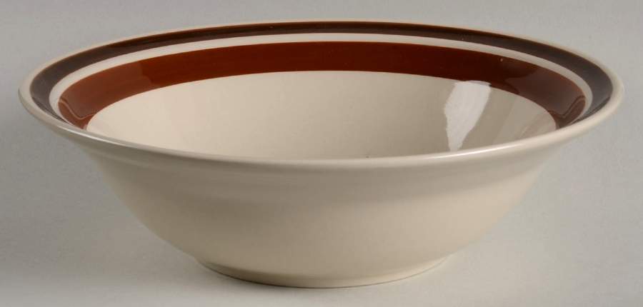 Estate Dark and Light Brown 9" Round Vegetable Bowl by Hearthside-1