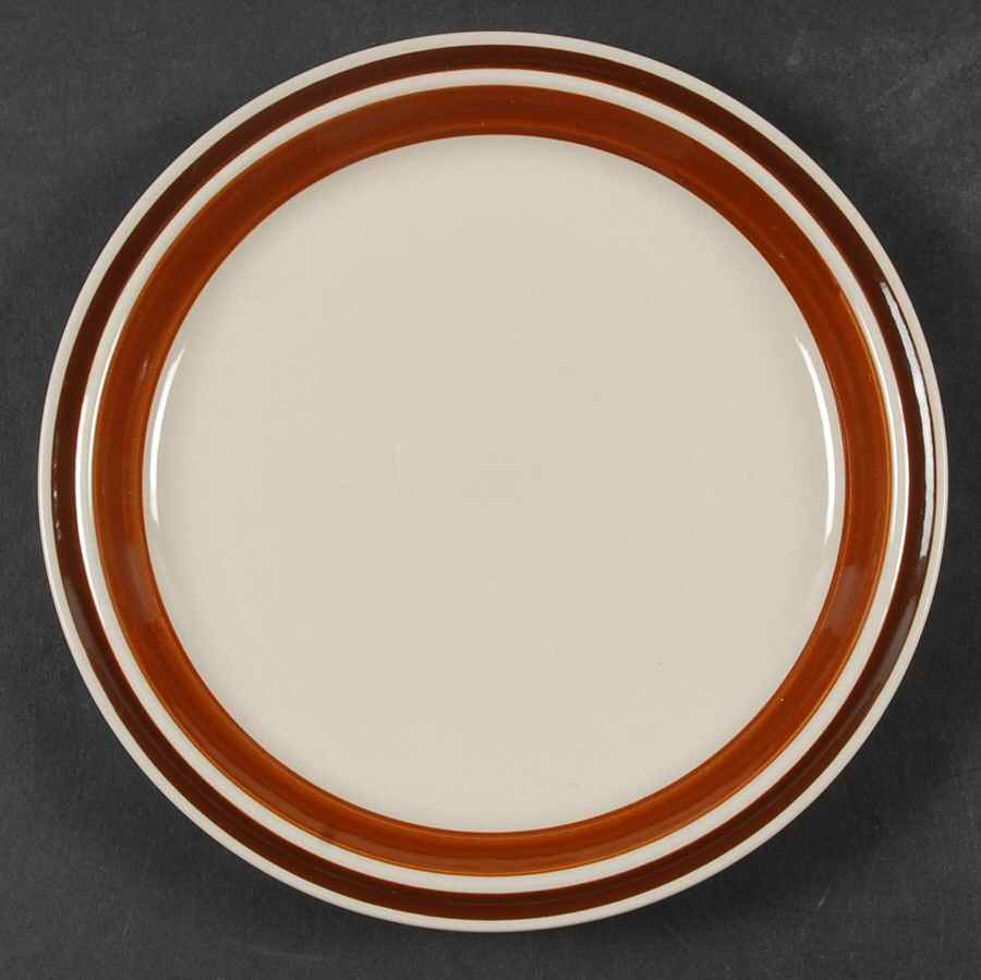 Estate Dark and Light Brown Salad Plate by Hearthside-1