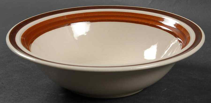 Estate Dark and Light Brown Coupe Cereal Bowl by Hearthside-1