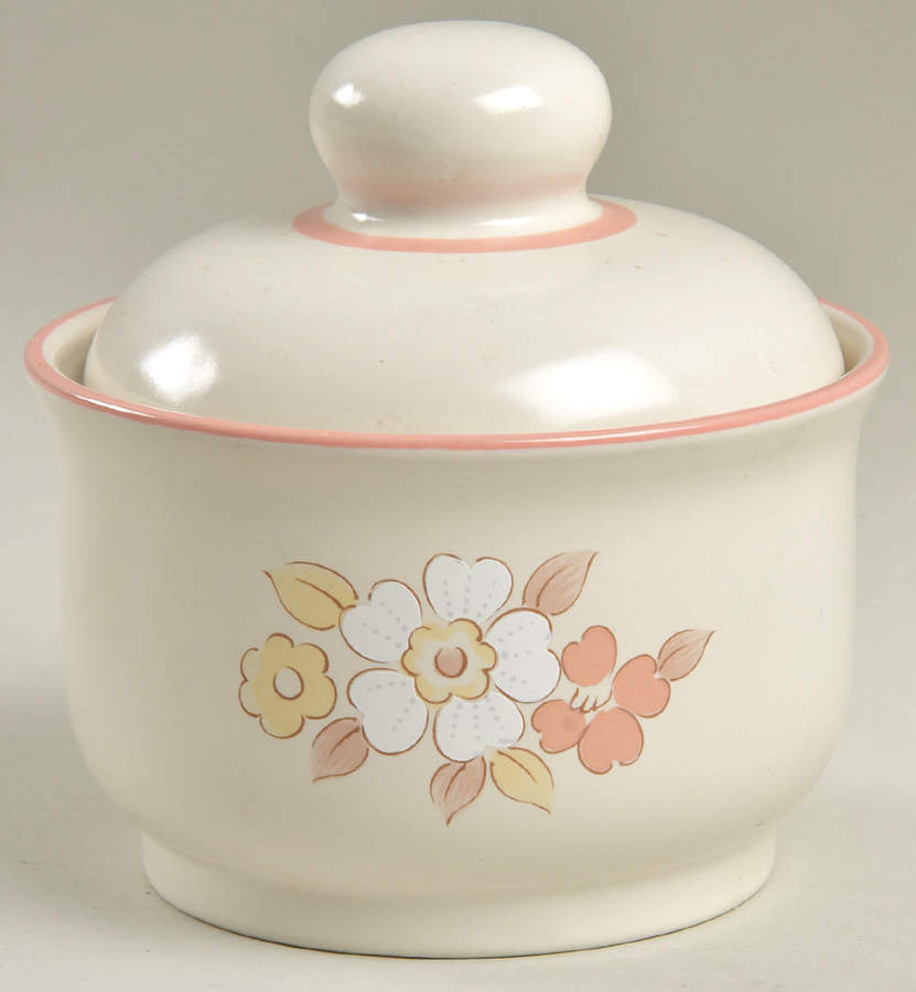 Fleur De Bois Peach Sugar Bowl & Lid by Hearthside-1