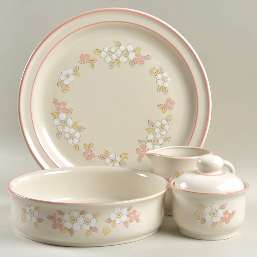 Fleur De Bois Peach 5 Piece Hostess Set by Hearthside-1