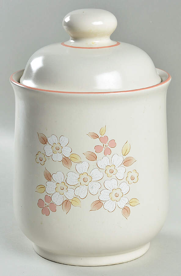 Fleur De Bois Peach Large Canister & Lid by Hearthside-1