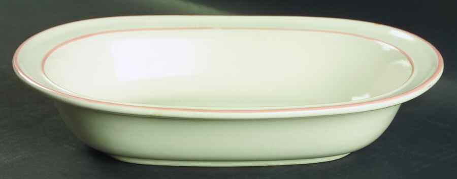 Fleur De Bois Peach 10" Oval Vegetable Bowl by Hearthside-1