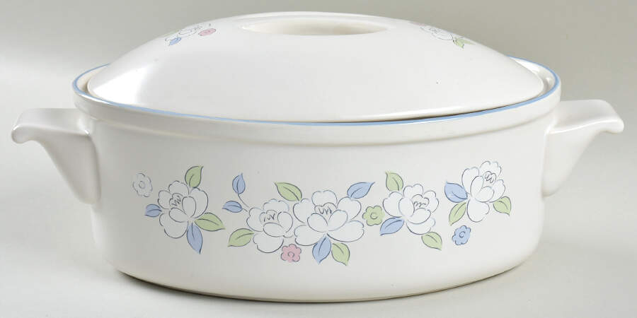 Fleur De Lune Oval Covered Vegetable by Hearthside-1