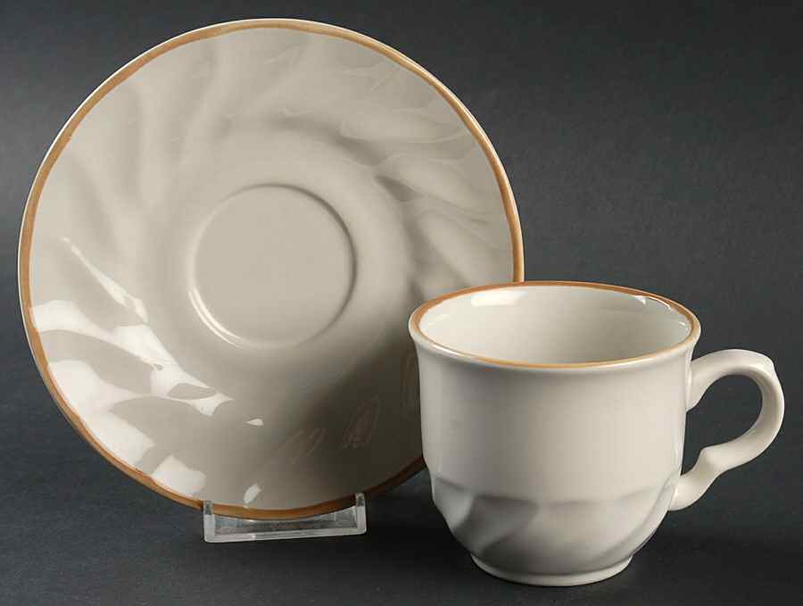Gaiety Flat Cup & Saucer Set by Hearthside-1