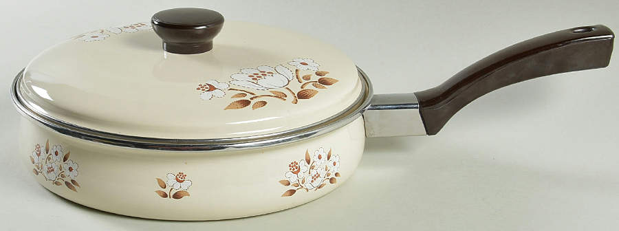 Mayblossom Brown 10" Metal Skillet & Lid by Hearthside-1
