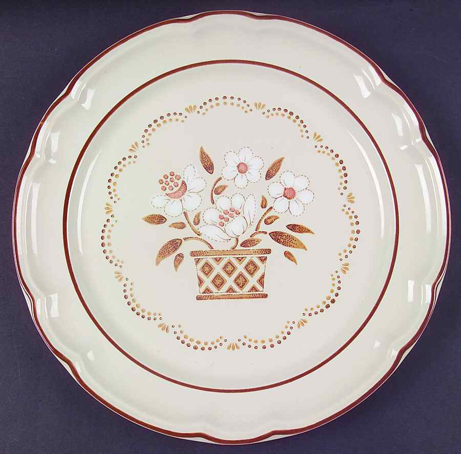 Mayblossom Brown 12" Chop Plate (Round Platter) by Hearthside-1