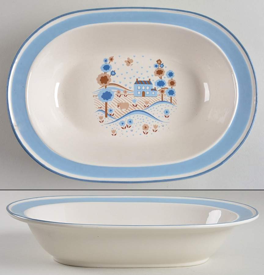 Primitif 10" Oval Vegetable Bowl by Hearthside-1