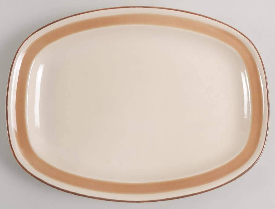 Water Colors Blush 12" Oval Serving Platter by Hearthside-1