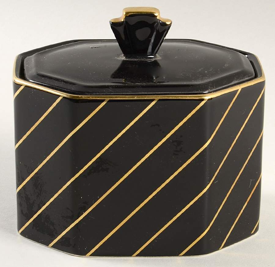 Backgammon Sugar Bowl & Lid by Daniel Hechter-1