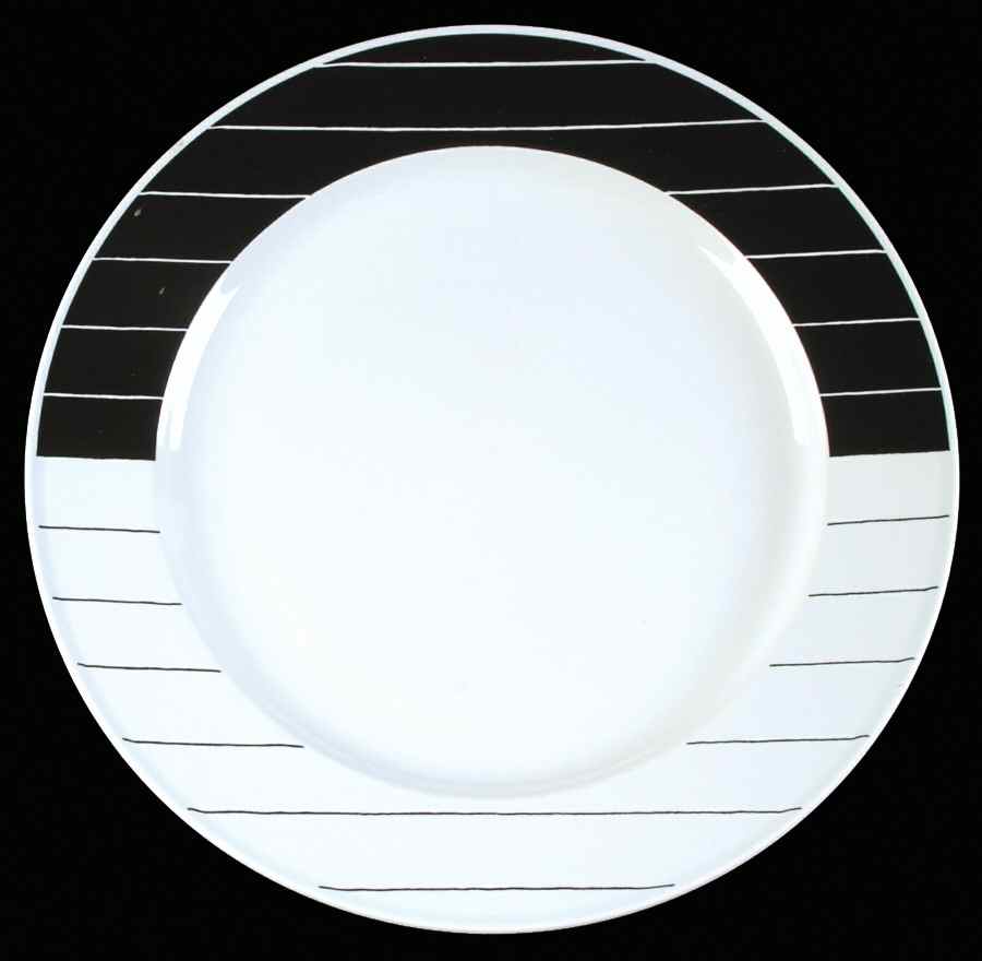 Counterpoint Black 12" Chop Plate (Round Platter) by Daniel Hechter-1