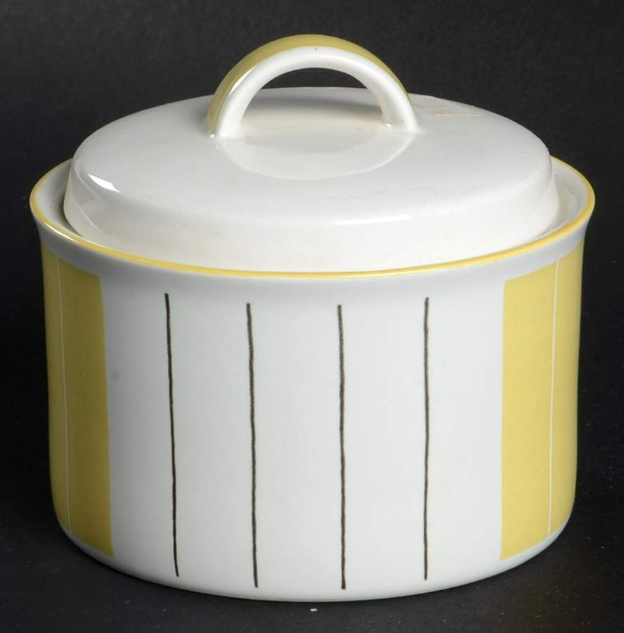 Counterpoint Yellow Sugar Bowl & Lid by Daniel Hechter-1