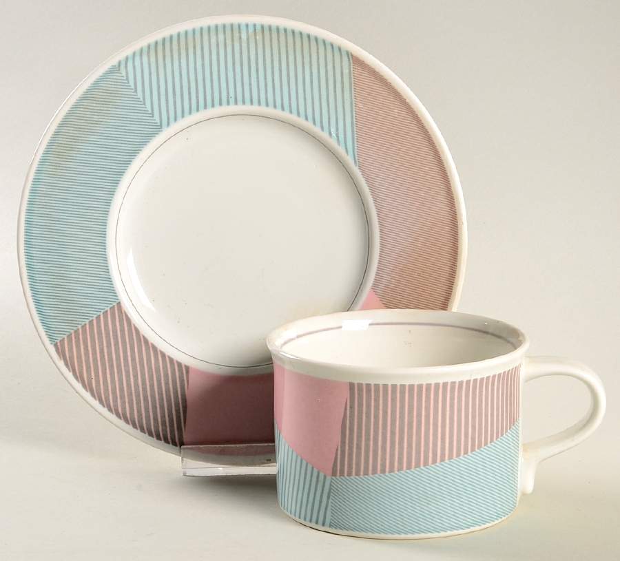 Jai Alai Flat Cup & Saucer Set by Daniel Hechter-1