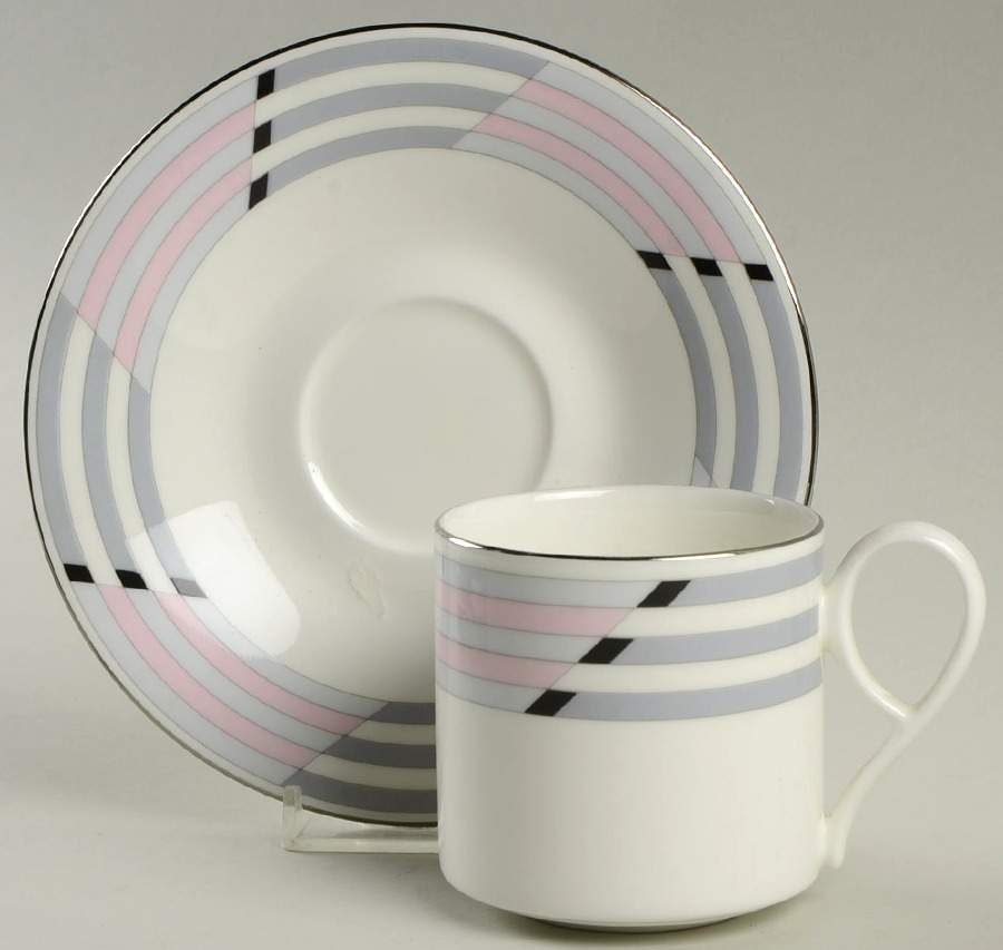 Rotation Flat Cup & Saucer Set by Daniel Hechter-1