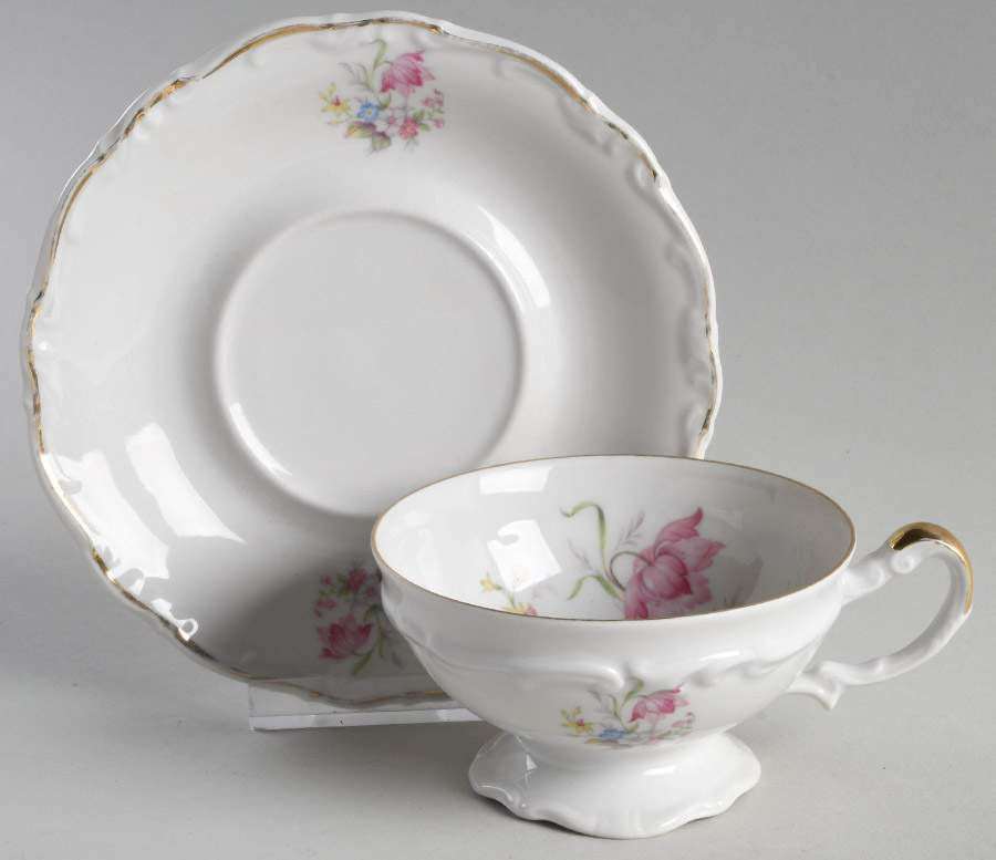 HEJ16 Footed Cup & Saucer Set by Hertel Jacob-1