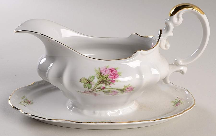 HEJ7 Gravy Boat with Attached Underplate by Hertel Jacob-1