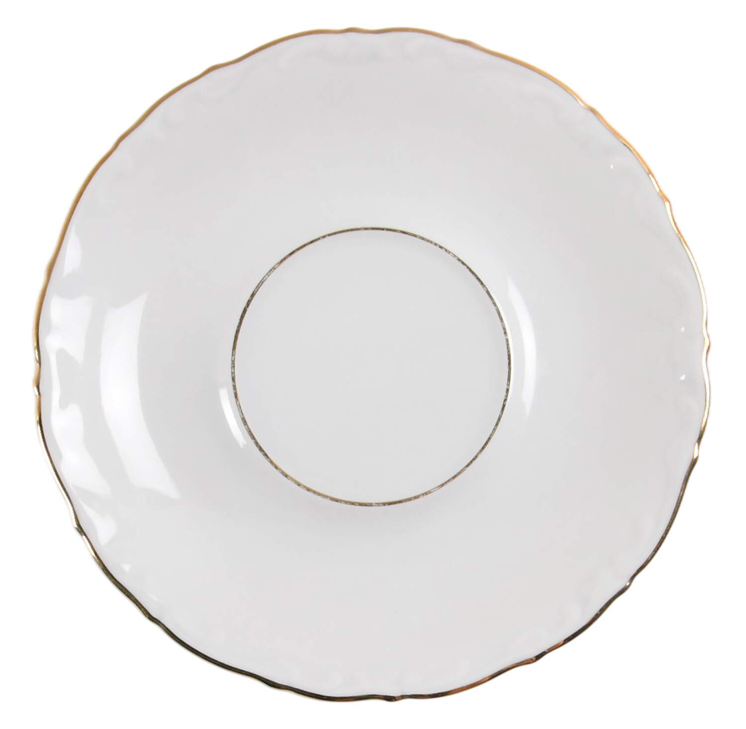 Margaret (Gold Trim) Saucer for Demitasse Cup by Hertel Jacob-1