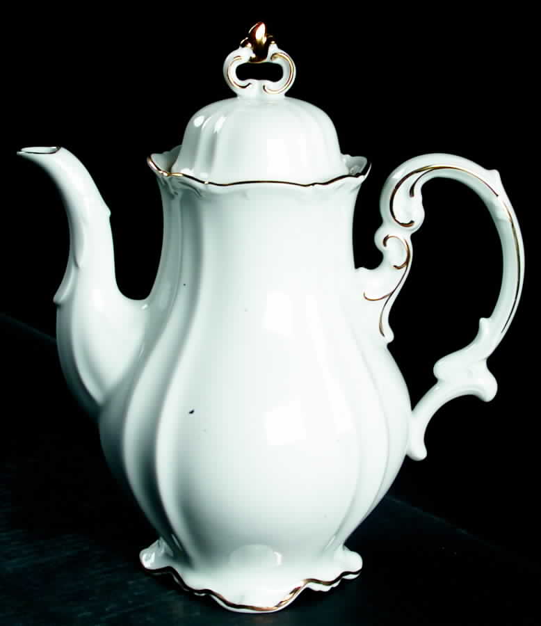 Margaret (Gold Trim) Coffee Pot & Lid by Hertel Jacob-1