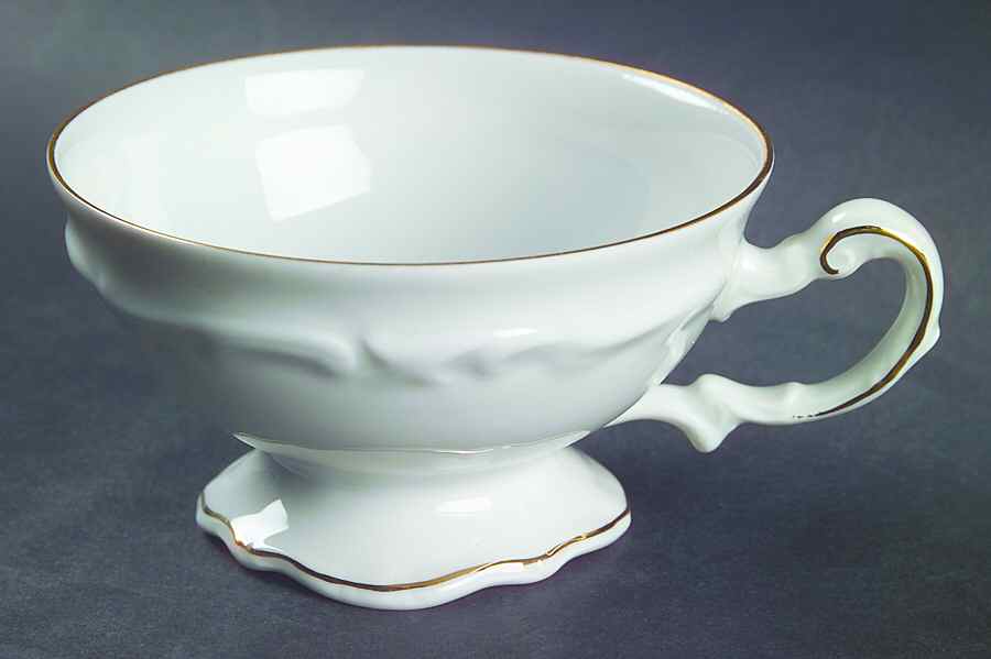 Margaret (Gold Trim) Footed Cup by Hertel Jacob-1