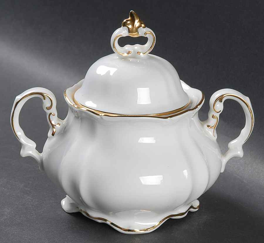 Margaret (Gold Trim) Sugar Bowl & Lid by Hertel Jacob-1