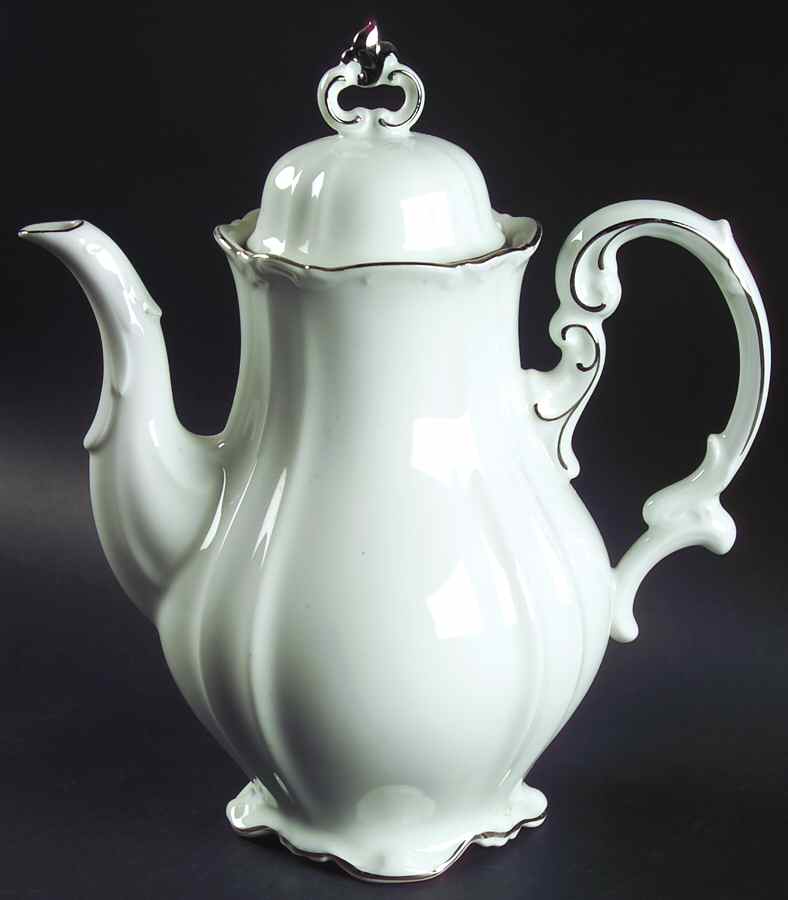 Margaret (Platinum Trim) Coffee Pot & Lid by Hertel Jacob-1