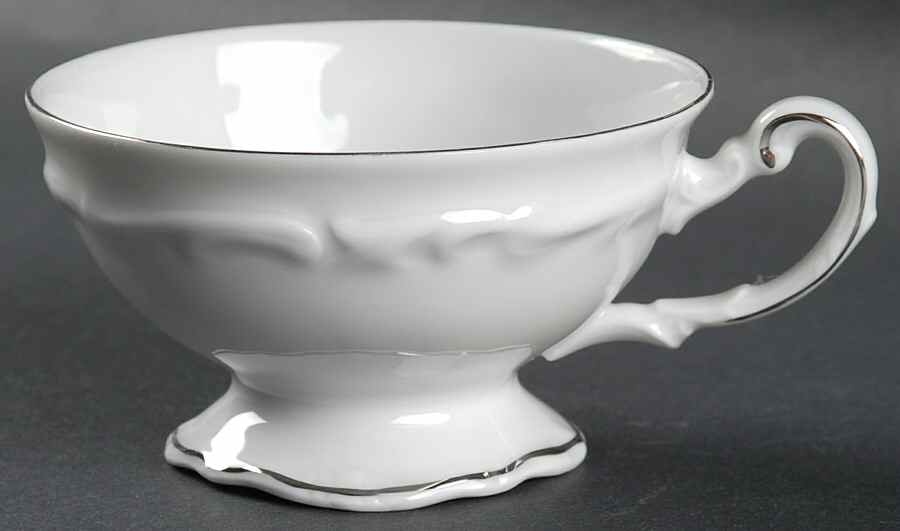 Margaret (Platinum Trim) Footed Cup by Hertel Jacob-1