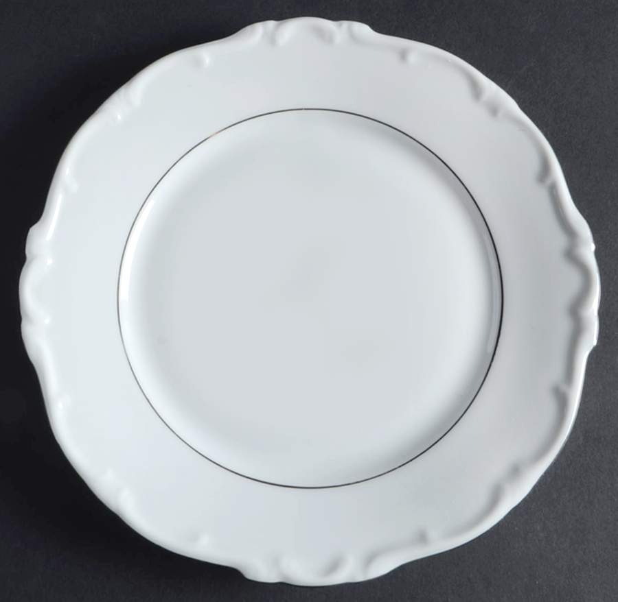 Margaret (Platinum Trim) Salad Plate by Hertel Jacob-1