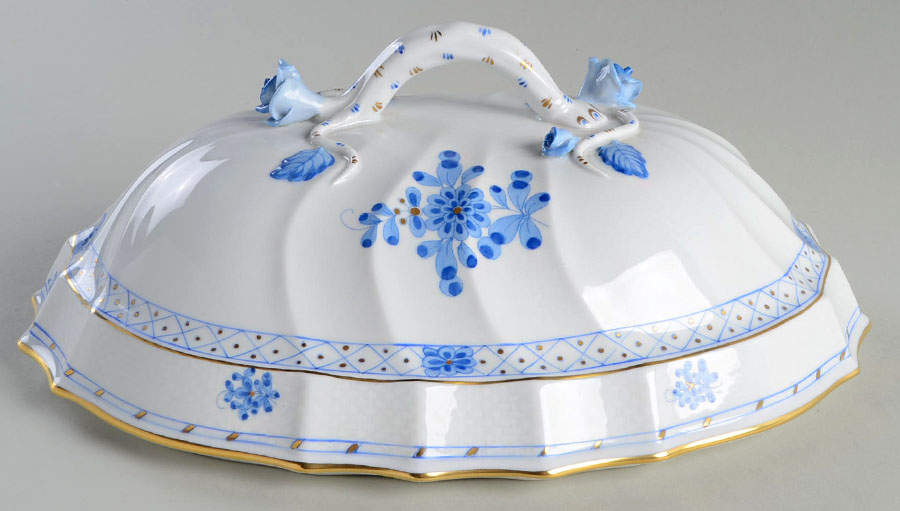 Blue Garden (Wb) Lid for Oval Tureen by Herend-1