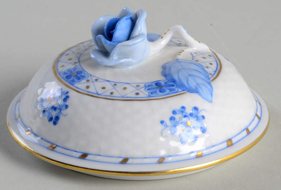 Blue Garden (Wb) Lid for Sugar Bowl by Herend-1