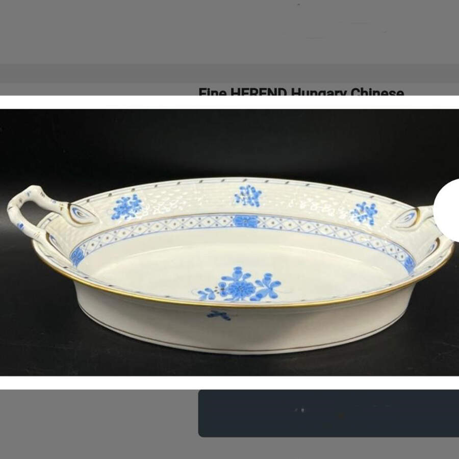 Blue Garden (Wb) Bread Tray by Herend-1