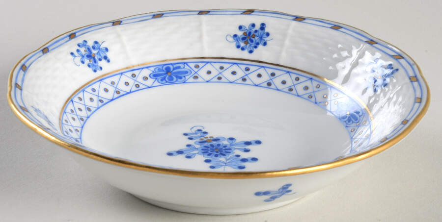 Blue Garden (Wb) Fruit/Dessert (Sauce) Bowl by Herend-1